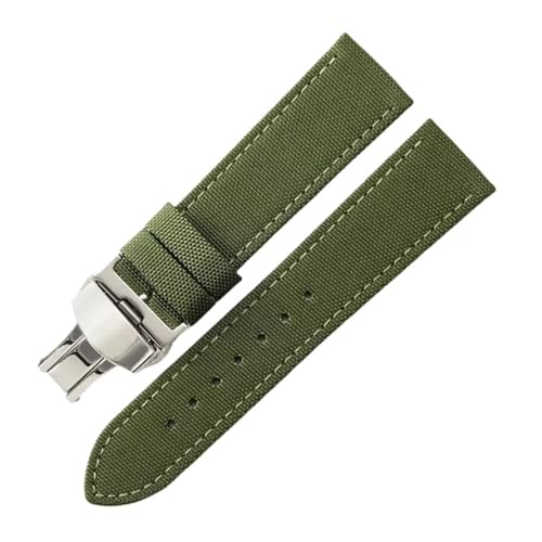 Bracelet en nylon 22mm vert idéal pour l'outdoor et montre Citizen Eco-Drive