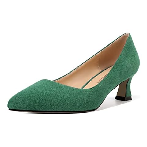 SHOWFOREST Women's Pointed Toe Low Heel Pumps Cover