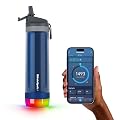 Hidrate Spark PRO Lite Smart Water Bottle – Tritan Plastic – Tracks Water Intake with Bluetooth, LED Glow Reminder When You Need to Drink – Straw Lid, 24 oz, Deep Blue