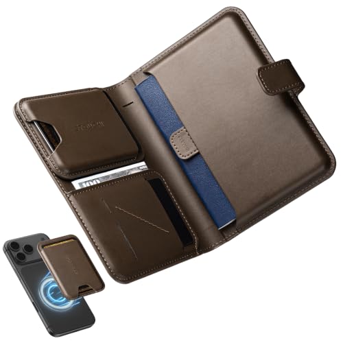 Stouchi AirTag Passport Holder Passport Holder with Detachable Magnetic Card Case RFID-blocking 1-Second Pull Strap & One-Hand Access Premium Vegan Leather Travel Document Organizer
