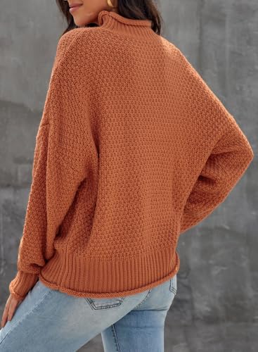 Image of Dokotoo Womens Sweaters Turtleneck Cable Knit Chunky Pullover Fall Outfits