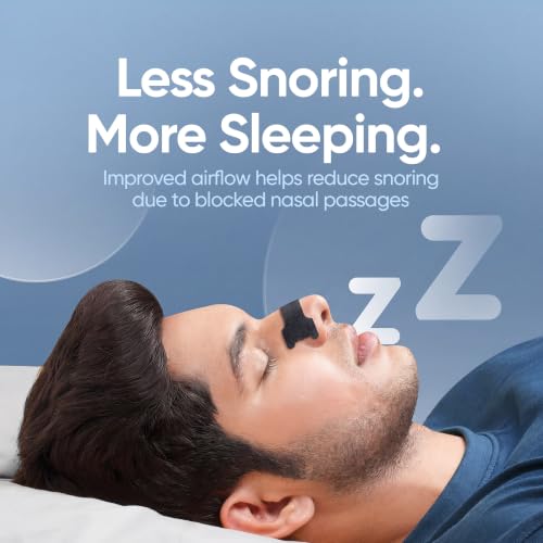 Image of Frido Nasal Strips Pro for Easier Breathing, Better Sleep, Drug-Free Congestion Relief & Reduced Snoring, Sweat-Resistant Black Non-Woven Nose Strips with Superior Adhesion, Pack of 30