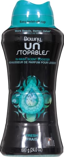 Image of Downy Unstopables In Wash Scent Booster Beads, Fresh Scent, 24 oz, Laundry Beads for odor Protection, Downy Scent Booster Beads, Laundry Scent Boosters (Pack of 2)