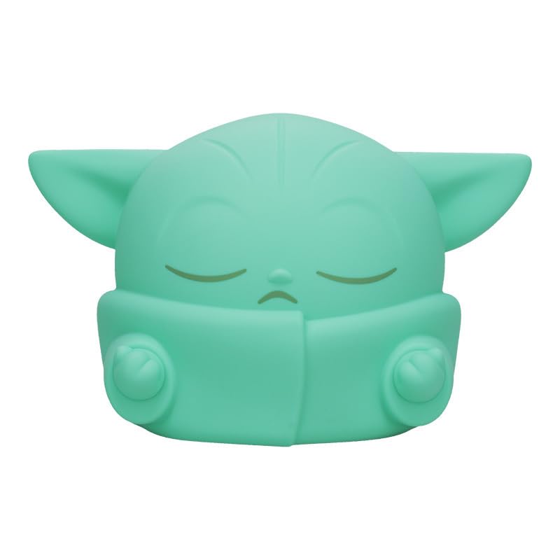 Paladone, Star Wars The Mandalorian Grogu SquishyGlo Silicone Night Light, Soft Squishy LED Lamp with 3 Brightness Levels & Auto-Off, Rechargeable Kids Bedroom Light