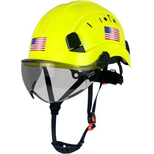 SAFEBUILDER Safety Helmet Hard Hat with Visor Adjustable Lightweight Vented ABS Work Helmet ANSI...