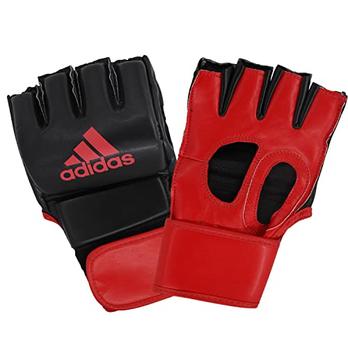 Adidas Mma Gloves - Grappling Hook & Loop Training Gloves - For Men & Women Gloves With Open Palm - For Mma, Boxing, Kickboxing, Training, & Fitness (Black/Red, Large) #TOP2