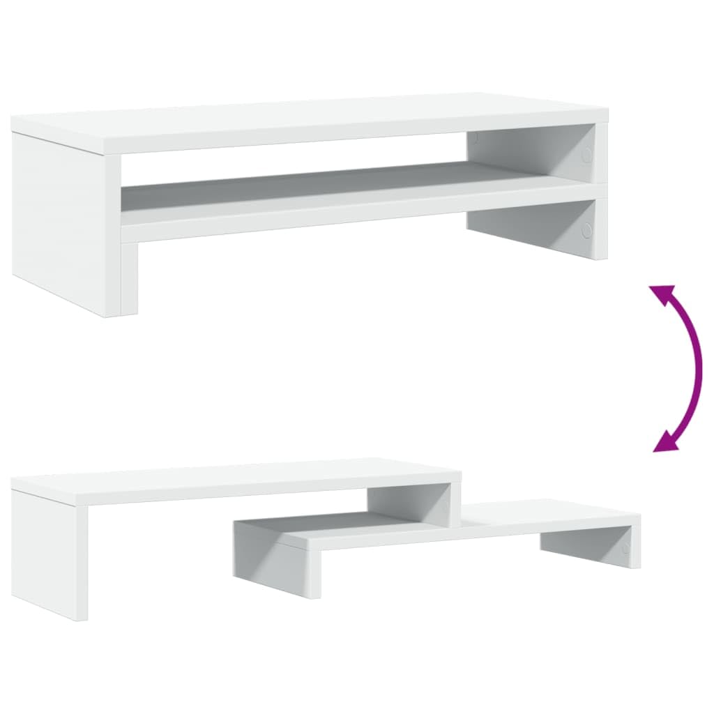 Homgoday Supporto per monitor da scrivania per PC, supporto per computer portatile, 54 x 22 x 15 cm, in legno