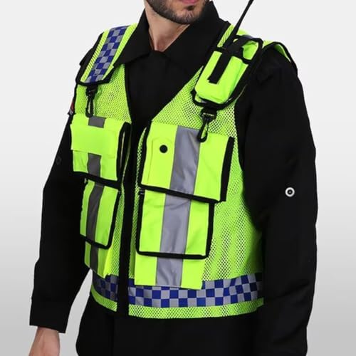 Gilet de sécurité réfléchissant sans manches multi-poches pour homme femme et mineur - 6