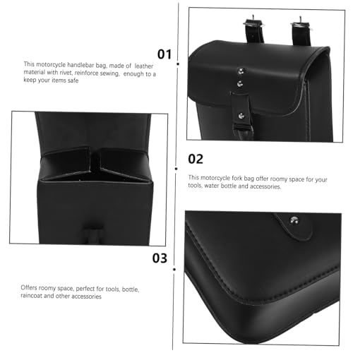 Pochette Guidon Moto Cuir PU pour Ranger Vos Clés
