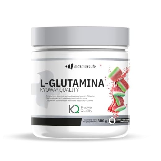 MM Supplements - Glutamina Kyowa en Polvo - 300 g - Ayuda al Desarrollo Muscular - Mejor Rendimiento Deportivo - Bote para 2 Meses - Sabor Chuches Sandía