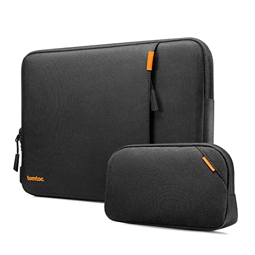 tomtoc 360° torba na laptop na nowy MacBook Air 15 cali M5/A3448 (2026), M4/A3241 (2025), M3/A3114, M2/A2941, Microsoft Surface Laptop 7/6/5/4 15 cali, wodoodporna osłona z kieszenią na akcesoria
