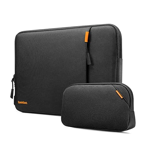 tomtoc 360° Laptop Tasche Hülle für Neu 16-Zoll MacBook Pro M4/M3/M2/M1 Pro/Max (2024-2019) A3403 A3186 A2991 A2780 A2485 A2141, ASUS Vivobook 16 Laptop, Laptoptasche Laptophülle mit Zubehör Tasche