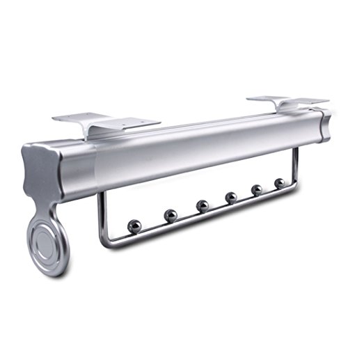 lewu 押入れ スライドハンガー 突ぱり スパイク アイデア 伸縮 収納 アルミニウム合金 ハンガーラック 衣類収納 30KG重荷重用