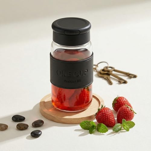 Image of 300ML Double-Wall Glass Water Bottle | Tea & Water Separation Bottle with Stainless Steel Tea Infuser | Perfect for Loose Tea, Detox Fruit Water, Travel, Camping & Gifting