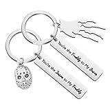 Die Größe dieses Jason & Freddy-Schlüsselanhängers ist 5,0 cm x 1,2 cm. Bitte überprüfen Sie die Produktfotos für detaillierte Produktgröße. Bitte verzeihen Sie mir die Fehler bei der manuellen Messung.