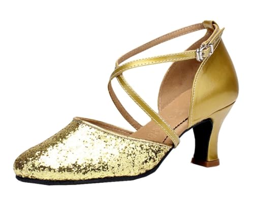 Chaussures Modern Jazz Femme Style1 Gold : L'Élégance d'un Talon de 7cm