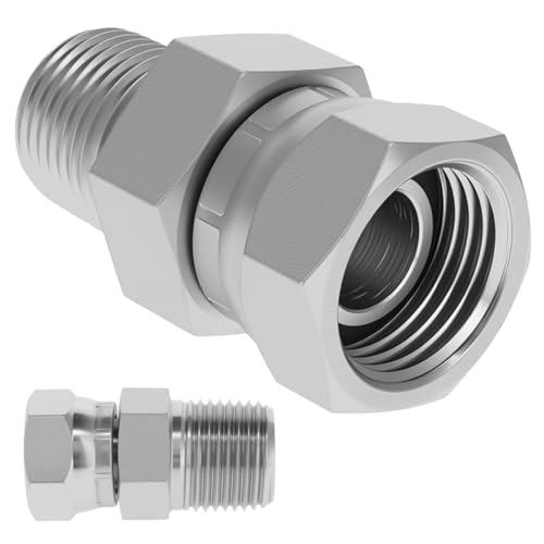 Hydraulic Swivel Adapter 3/8" NPTF Male to 1/4" NPSM Female 1404-06-04