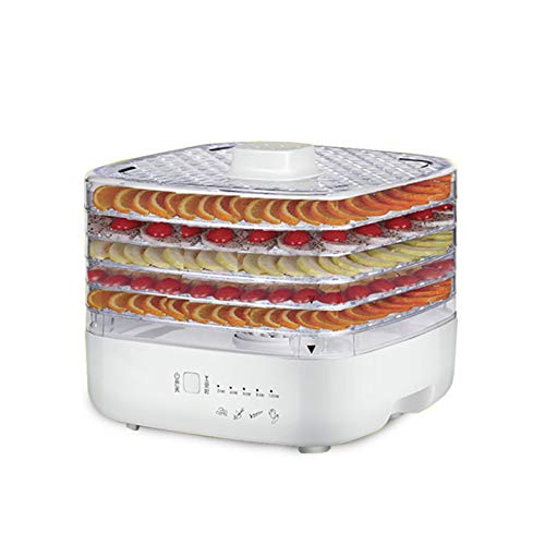 STBAAS Dörrautomat, 5 Trockenschalen - Perfekt for Beef Jerky, Kräuter, Obst Leder, elektrische Küchen Tray Dörr Machin