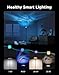 Govee Uplighter Floor Lamp for Living Room, RGBIC Ripple Projector, Floor Lamp for Bedroom Works with Matter, 215 ft² Light Area, 1000lm LED Modern Corner Floor Light, Warm Cool White Standing Lamp