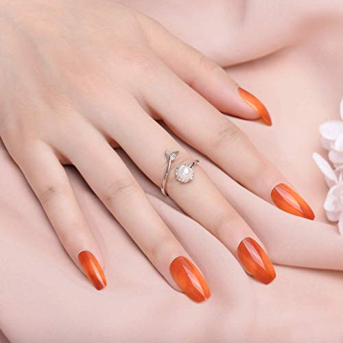 Press on Nails Coffin Medium Length False Nails for Women, 96 PCS TNWZC Stick on Nails for Girl Ballerina Professional Artificial Nails, Acrylic Press on Nails