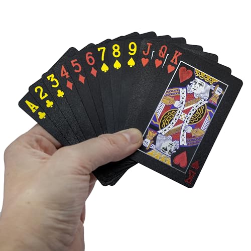 PLAYZOCO Baraja de Poker de plástico Resistente al Agua, Baraja de Poker PVC, Cartas de Poker Impermeables, Baraja de Poker Profesional de plástico, Multicolor