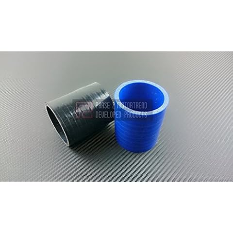 P2M 4 Ply 2.75" Silicone Straight Hose Coupler Gloss Black Cover