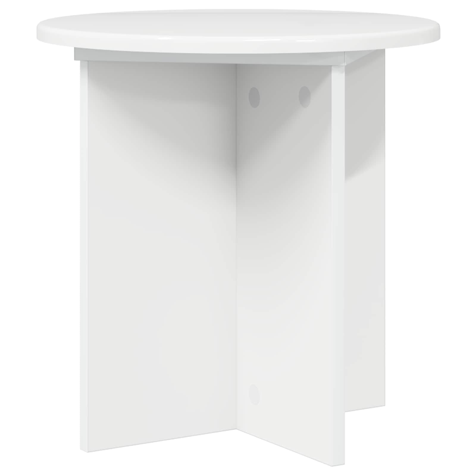 2er Set Pflanzenständer Hochglanz Weiß 40x40x40 cm - Moderner Blumenhocker aus Holzwerkstoff, Pflanzentisch für Zimmerpflanzen, Wohnzimmer und Büro