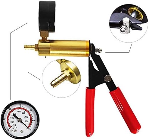 Miniatura 2 de beduan Kit de purga de frenos de mano 16pcs Probador de bomba de vacío con adaptadores para automoción (azul)