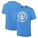 Icon Sports Official Manchester City FC Cotton T-Shirt - Unisex Adult - MC163CT Light Blue L
