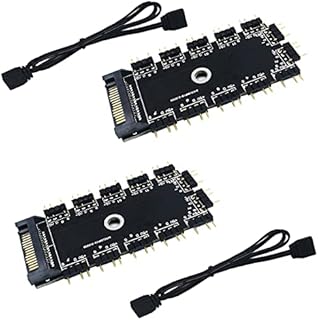 Argb Hub, CTRICALVER 1 to 11 Ports ARGB HUB 5V 3Pin RGB Splitter Hub with SATA/IDE Port (2pcs)