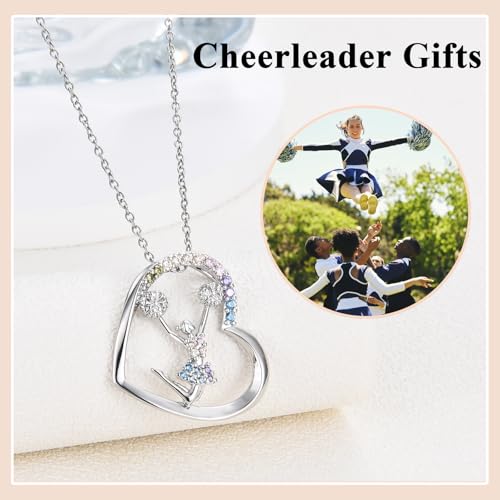 Cheerleader Gifts for Girls Cheer Necklace Cheerleading Coach Gifts Jewelry for Birthday, Graduation, Christmas3