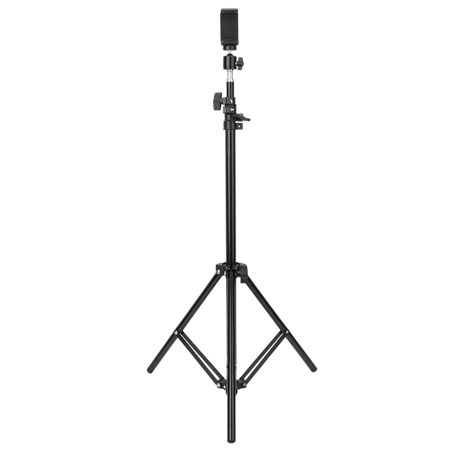 Treppiede per Fotocamera Treppiede Video Fotografico 200 Cm Allungabile Rotazione a 360 Gradi Supporto Pieghevole Regolabile in Lega di Alluminio con Supporto per