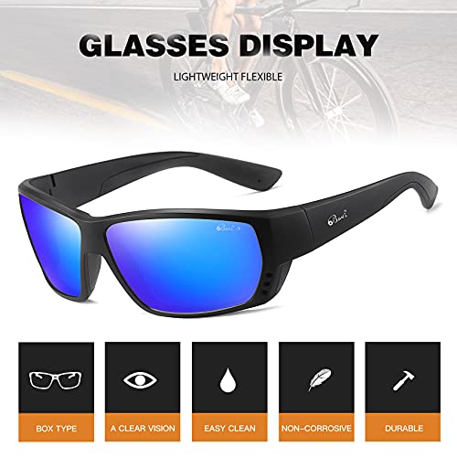 Image of Bevi Polarized Sports Sunglasses Ultralight TR90 Frame Glasses Flexible and Durable for Men Women Sun Glasses