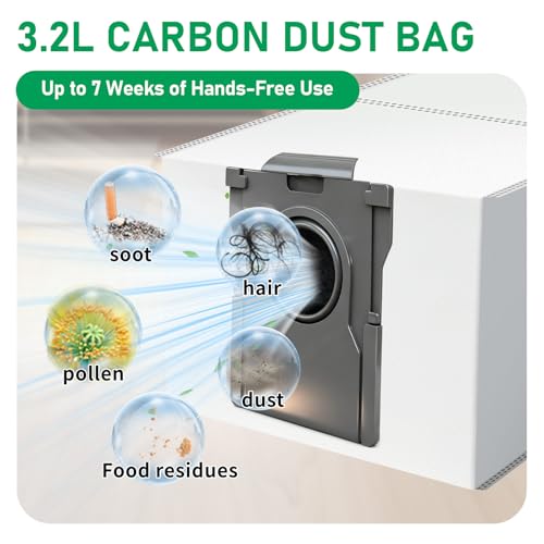 Image of 16-Pack 3.2L Vacuum Bags Replacement Compatible with Dreame X50 /X40 /X30 /L50 /L40 /L10s Ultra Series, Compatible with Mova Ultra Robot Vacuums, 4-Layer Activated Carbon Dust Bag