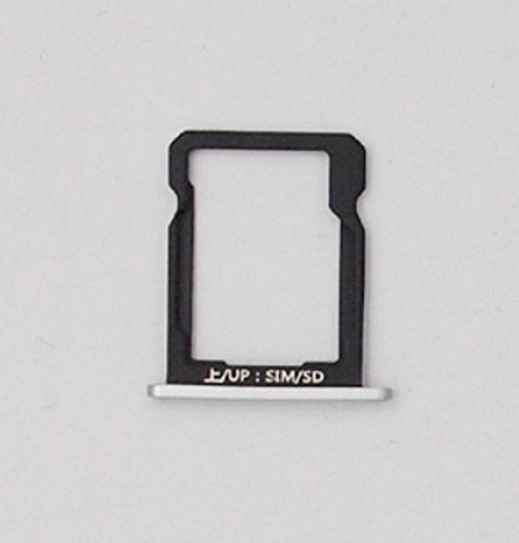 VASSOIO SIM+ VASSOIO MICRO SD PER HUAWEI ASCEND P6 / P6-C00 U06 T00 SLITTA VANO SIM VASSOIO ALLOGGIO SUPPORTO PORTA SCHEDA +VANO MEMORIA MICRO SD SLOT CON ADATTATORE PORTA SIM (VASSOIO (GREY) PER TEL. NERO)