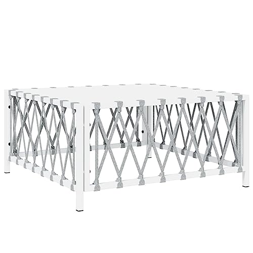 Ensemble de meubles de jardin 5 pièces acier blanc LAPOOH avec coussins de confort premium