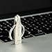 kSiosLni Thumb USB Drive 256GB with Key Ring - Silver
