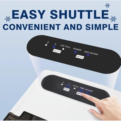 Image of Portable Ice Maker Machine | 6-Min Quick Bullet Ice, Crushed & Chewable Ice, Self-Cleaning, Ideal for Home, Kitchen, Office & Party