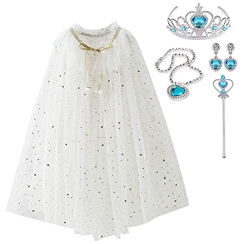 New Front Carnevale Elsa Vestito Set, Costume Blu Vestito Abito Da Principessa Per La Festa Invernale, Bambina Costume Con Colletto Cosplay Abiti