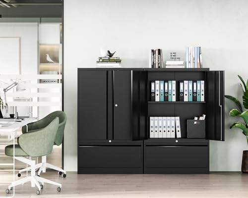 Letaya Metal File Cabinet For Home Office,Lateral Filing Storage Cabinets With Drawer-Lock Door And Shelves-Hang Legal/Letter/A4/F4 Size thumb #1
