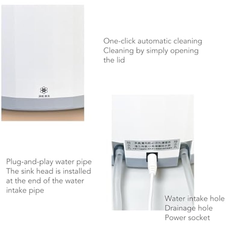 Portable Mini Dishwasher, Efficient Cleaning USB Automatic Tea Cup Cleaner Countertop Dishwasher for Home Office Outdoor