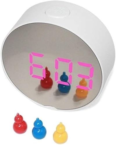 Miniatura 9 de Reloj despertador de decoración moderna y elegante, reloj de mesa digital con luz nocturna con temperatura, despertador electrónico para decoración