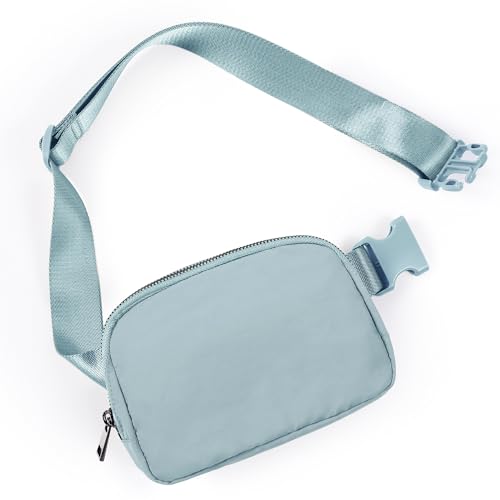 Image of ODODOS Unisex Mini Belt Bag with Adjustable Strap Small Fanny Pack for Workout Running Traveling Hiking, Stone Blue