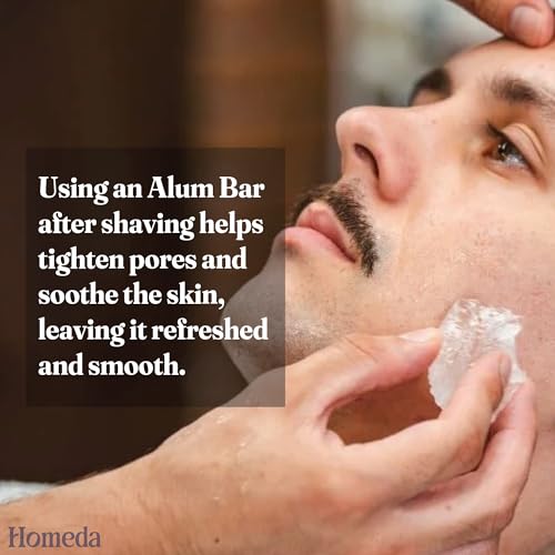 Image of Alum Bar, Alum Stone for Face, Fitkiri Stone for Face, Skin, Pure Phitkari, Alam After Shave for Women, Shaving Fitkari Soap, Spatika Patika Padikaram (1 Pc)