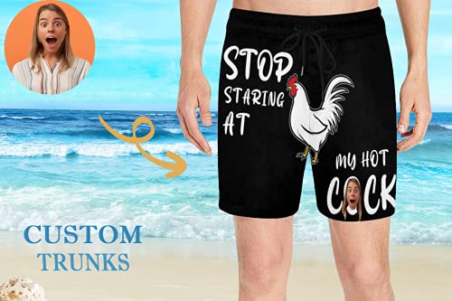 Custom Funny Swim Shorts with Faces Customized Gifts Mens Swim Trunks Wife Girlfriend Photos Beach Board Short for Men2