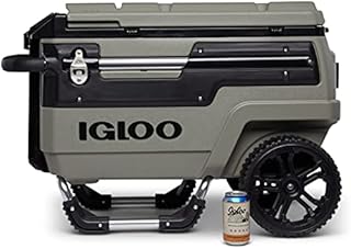 Igloo 70 Qt Premium Trailmate Wheeled Rolling Cooler, Olive Green