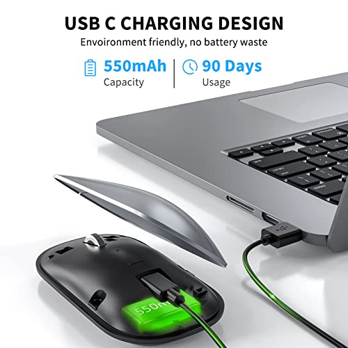 TECKNET-Rechargeable-Bluetooth-Mouse-for-MacBook-ProiPadLaptopWindows-Slim-Silent-Wireless-Mouse-Bluetooth-5030-24G-Portable-Optical-Cordless-Mice-with-USB-Receiver-4-Adjustable-DPI