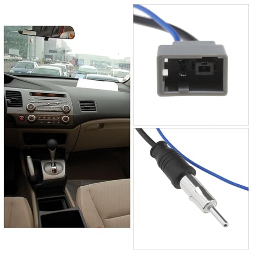 YINETTECH Antenna Adapter Car Radio Converter Adapter Compatible with Honda Acura MDX Civic Accord CRV City Element Compatible with Mazda 2 3 6 CX-5 - Image 3