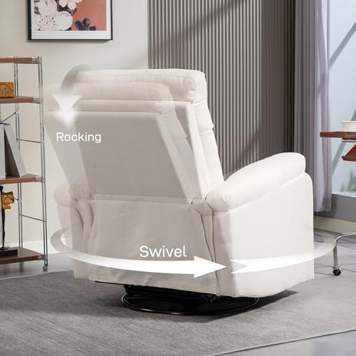 Comfortable Swivel Rocker Recliner with Footrest - Image 6