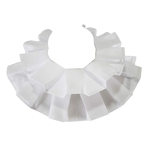 Womens Vintage Renaissance Cotton Ruffle Fake Collar Victorian White Neck